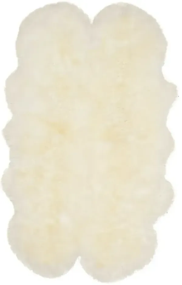 SHEEP SKIN 121 White 3'-7' x 6'-0' Small Rectangle Rug