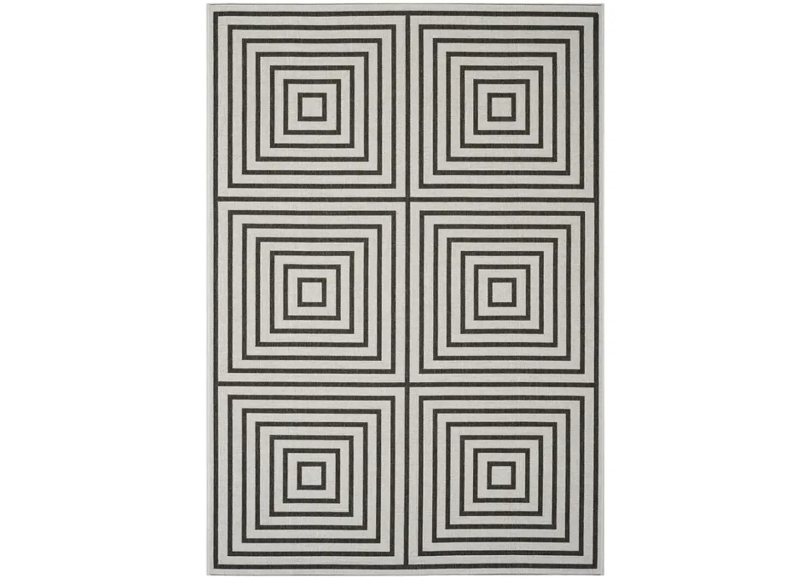 BEACH HOUSE Collection BHS123A-4 Light Grey / Charcoal 4' X 6'