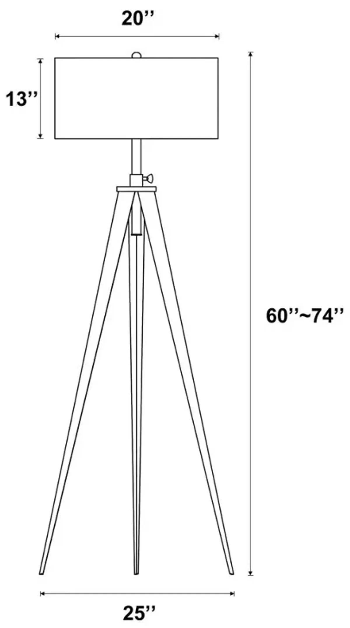 Jimmy Tripod Legs Floor Lamp White And Black