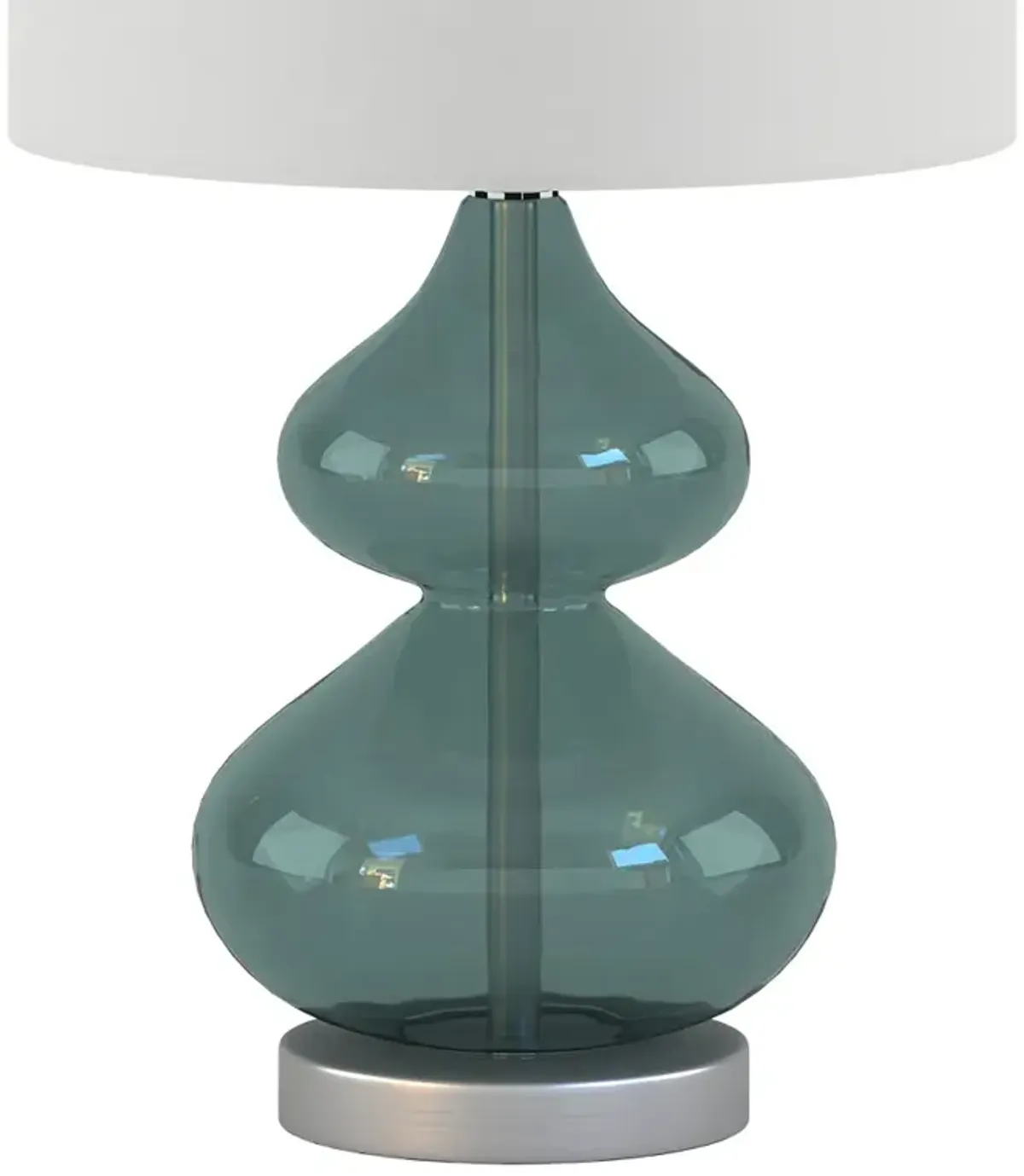 510 Design Ellipse Blue Curved Glass Table Lamp, Set of 2