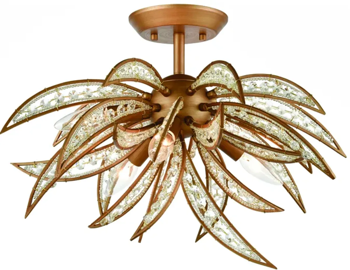 Naples 21" Wide 5-Light Semi Flush Mount - Matte Gold