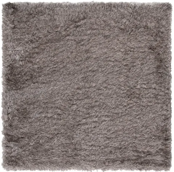 PARIS SHAG Brown 5' X 5' Square Square Rug