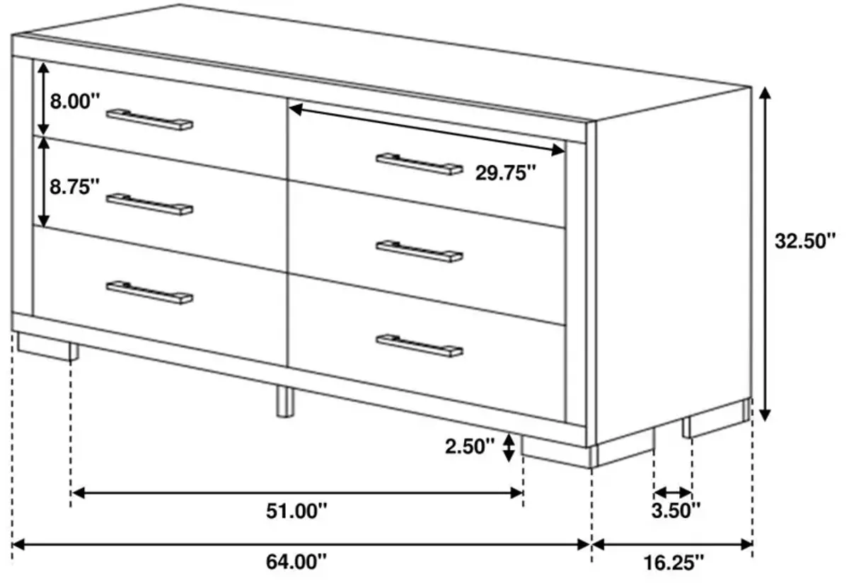 Immanuel 6-Drawer Dresser 