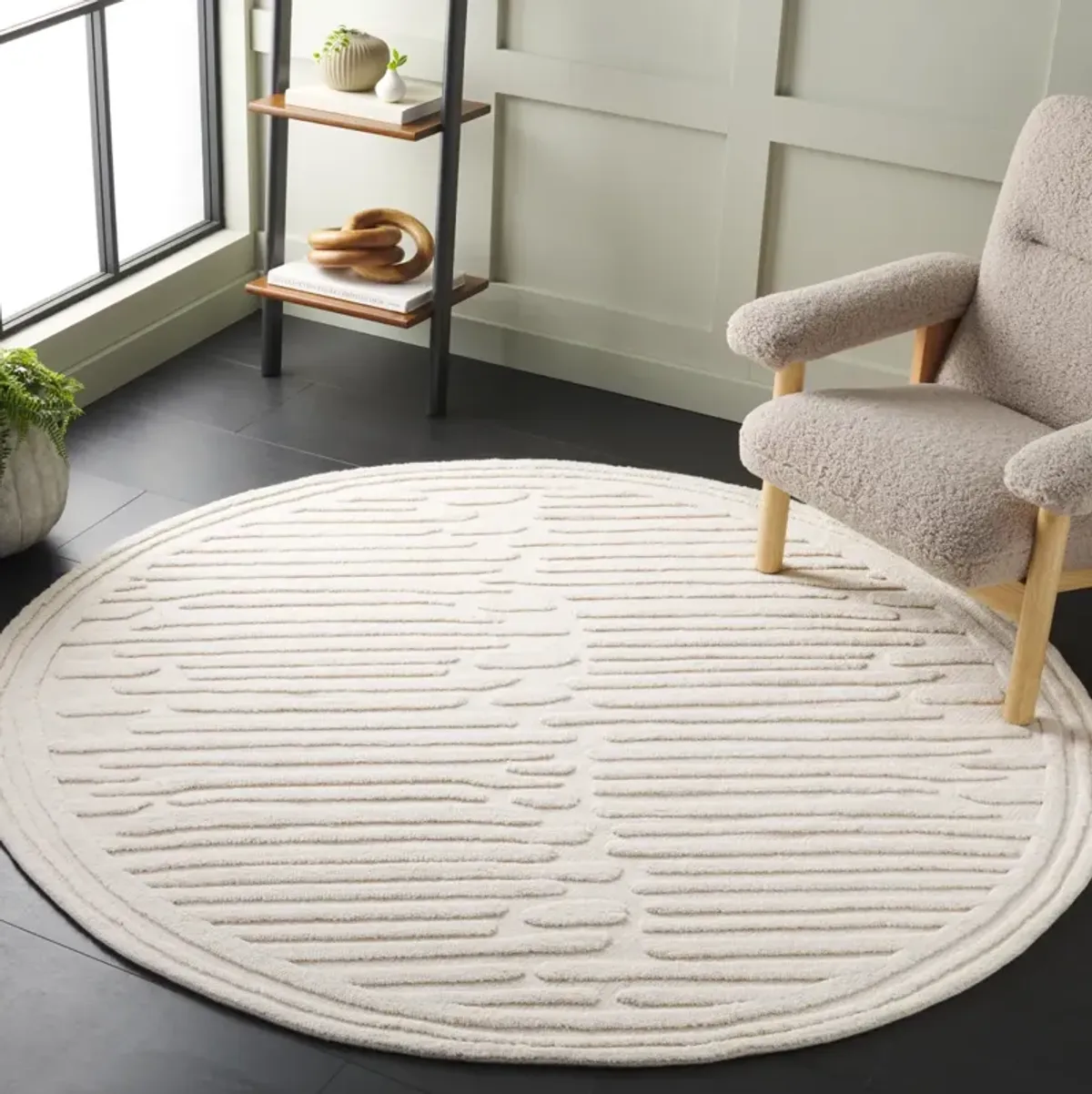 CHATHAM 302 IVORY 6' x 6' Round Round Rug