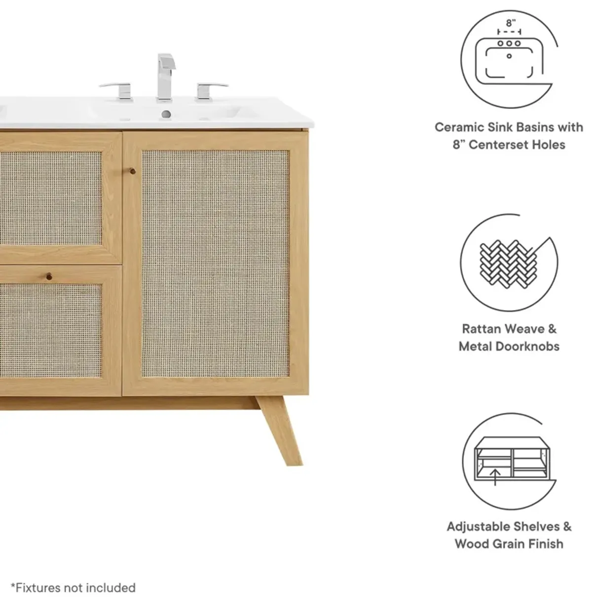 Soma 48" Double Sink Bathroom Vanity