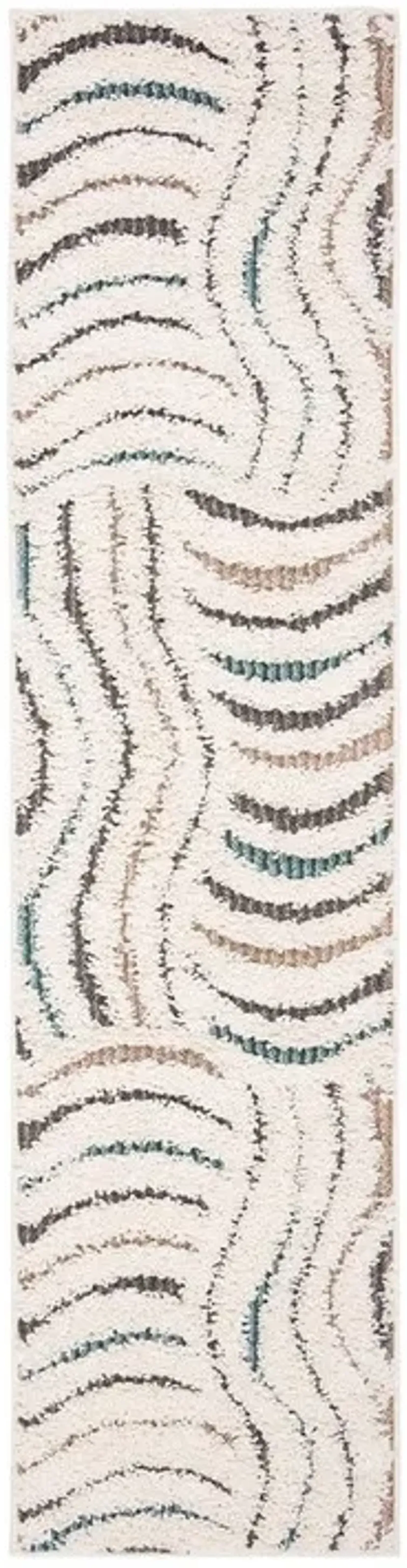 SANTORINI SHAG  Multi 2' X 8' Runner Rug