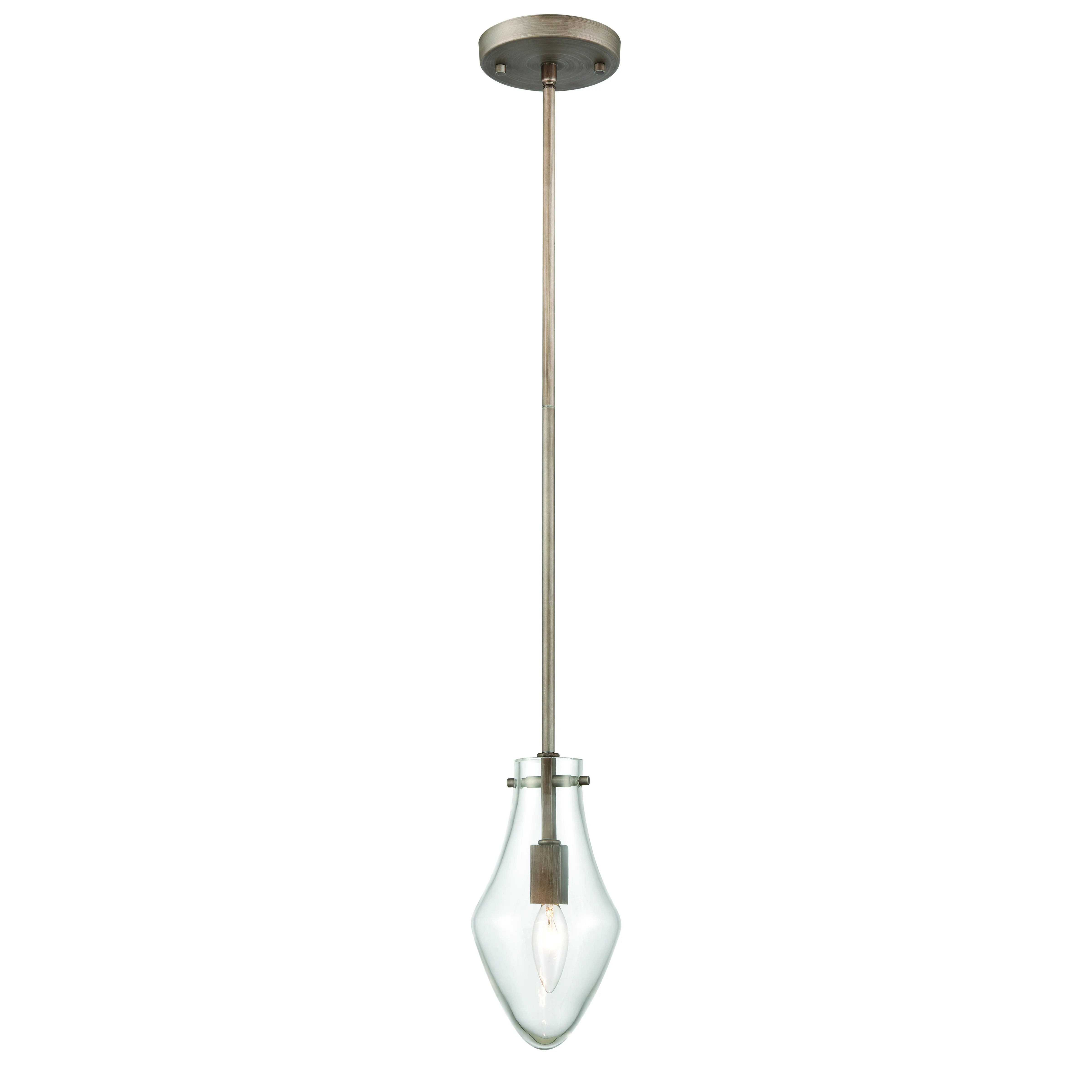 Culmination 5" Wide 1-Light Mini Pendant - Weathered Zinc