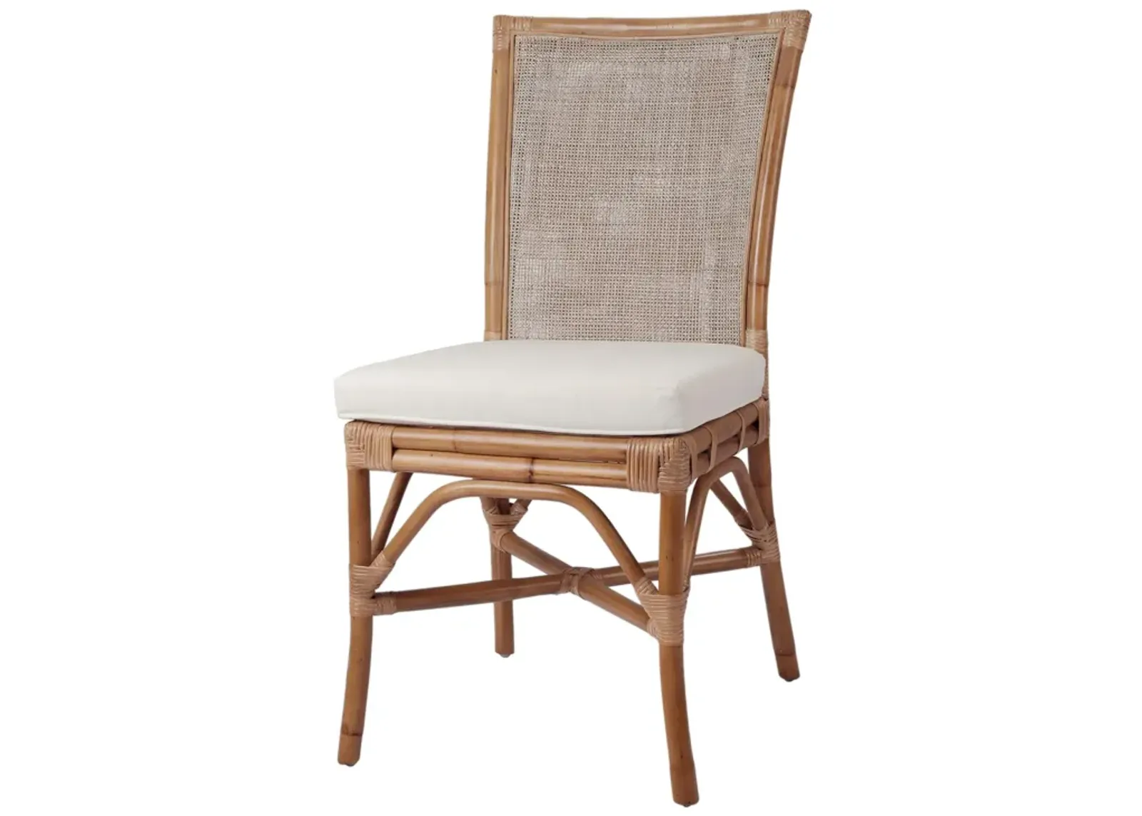 Tatum Rattan Dining Side Chair, Canary Brown (Set of 2)