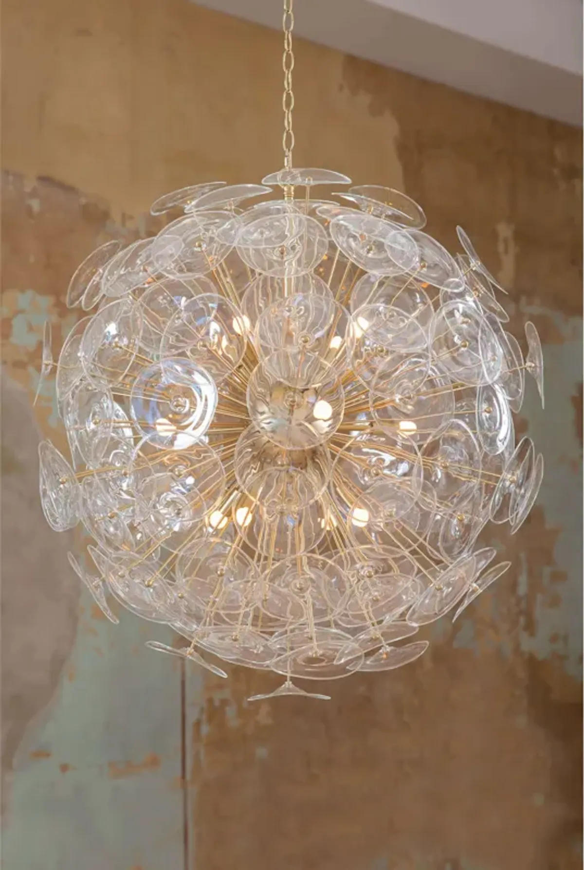 Poppy Glass Chandelier Large (Clear)