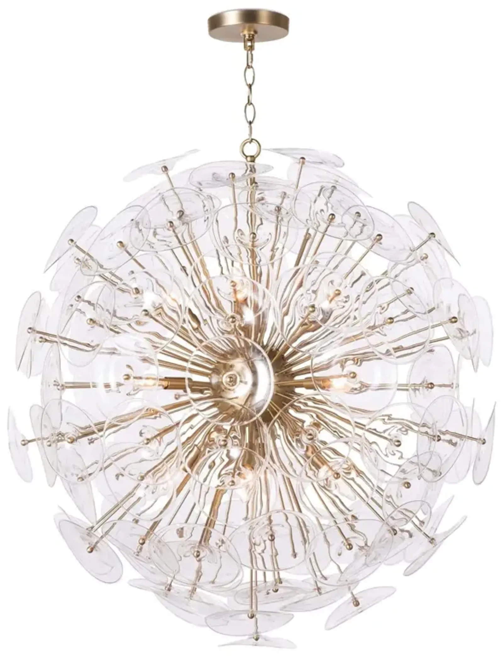 Poppy Glass Chandelier Large (Clear)