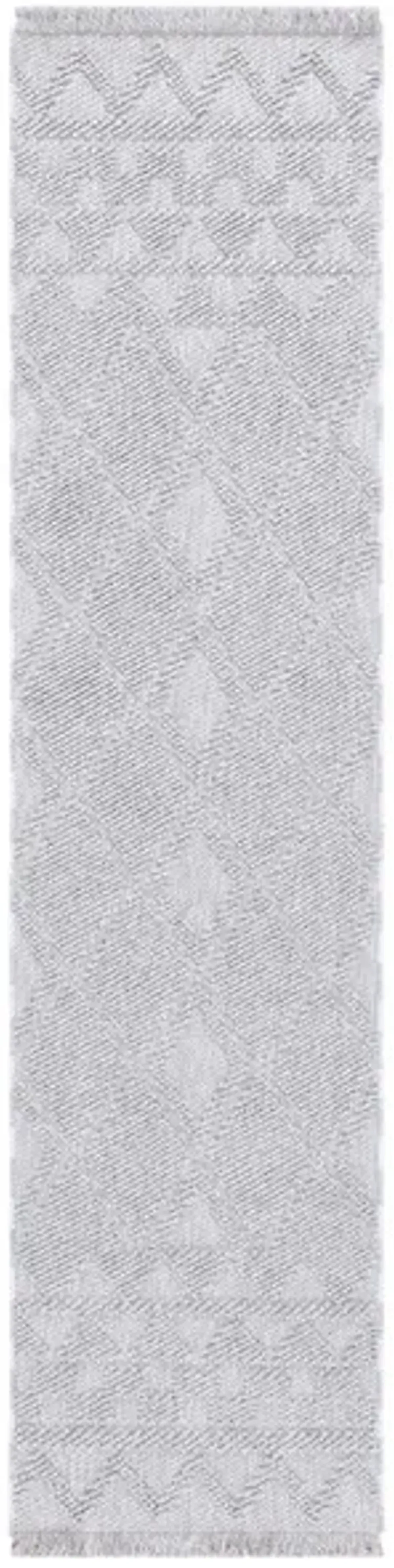 LOTUS 105 Grey 2' X 8' Runner Rug