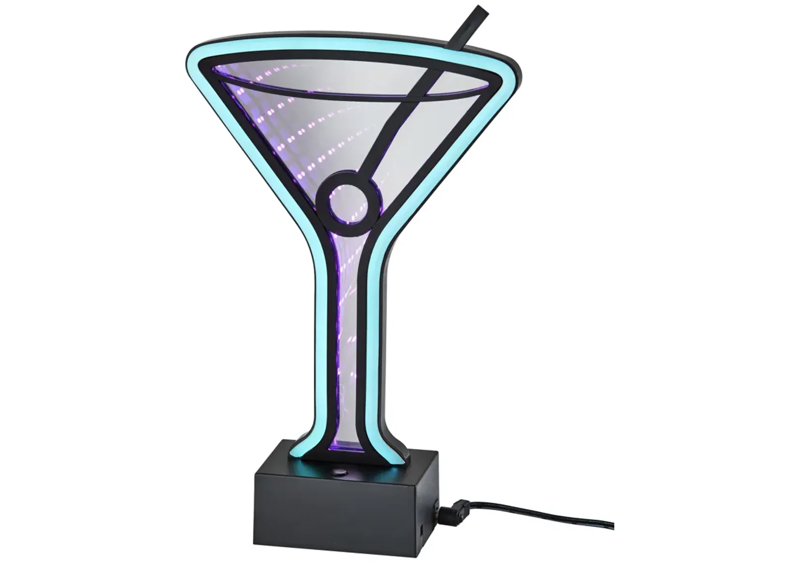 Infinity Neon Martini Glass Table/Wall Lamp