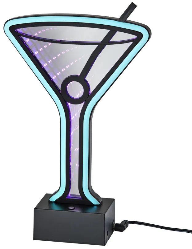 Infinity Neon Martini Glass Table/Wall Lamp