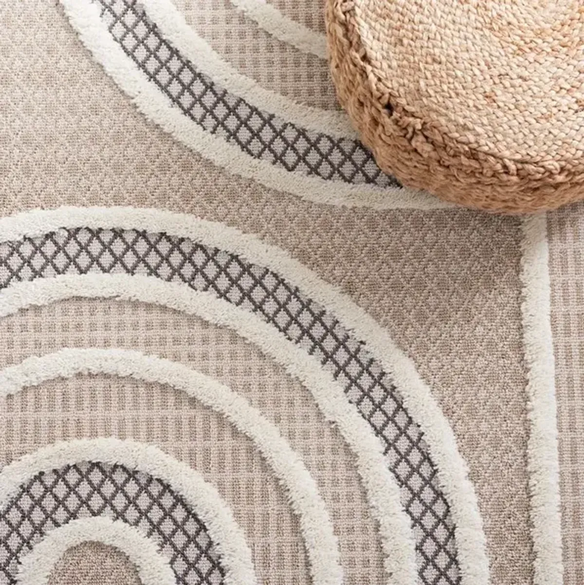 URBAN 210 Beige 6'-7' X 6'-7' Round Round Rug