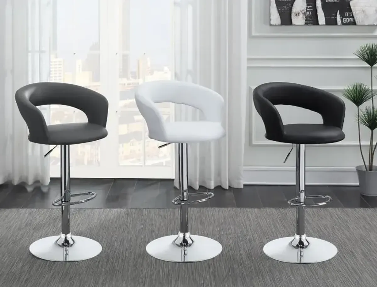 Adrian 29" Adjustable Height Bar Stool Grey And Chrome