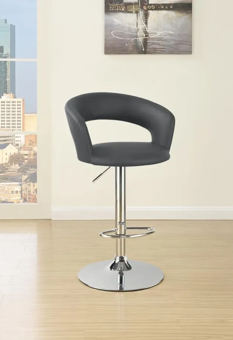 Adrian 29" Adjustable Height Bar Stool Grey And Chrome