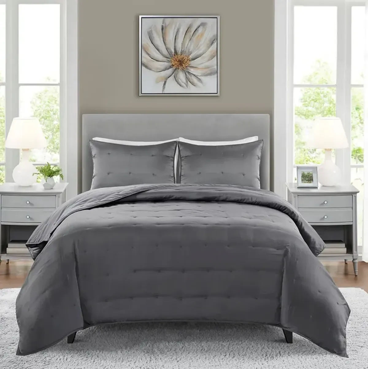 Ames 3 Piece Charmeuse Coverlet set