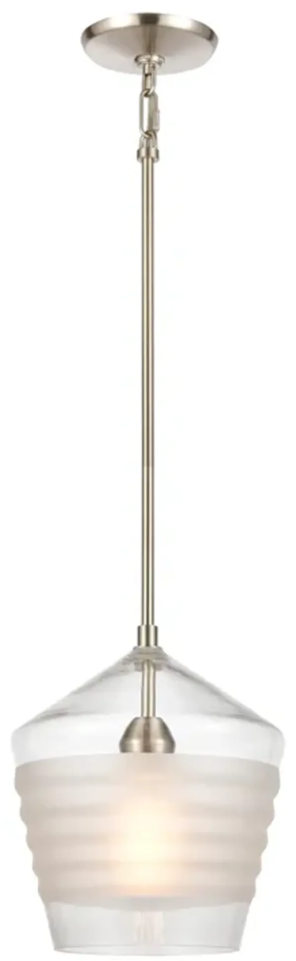 Konis 10" Wide 1-Light Mini Pendant - Satin Nickel