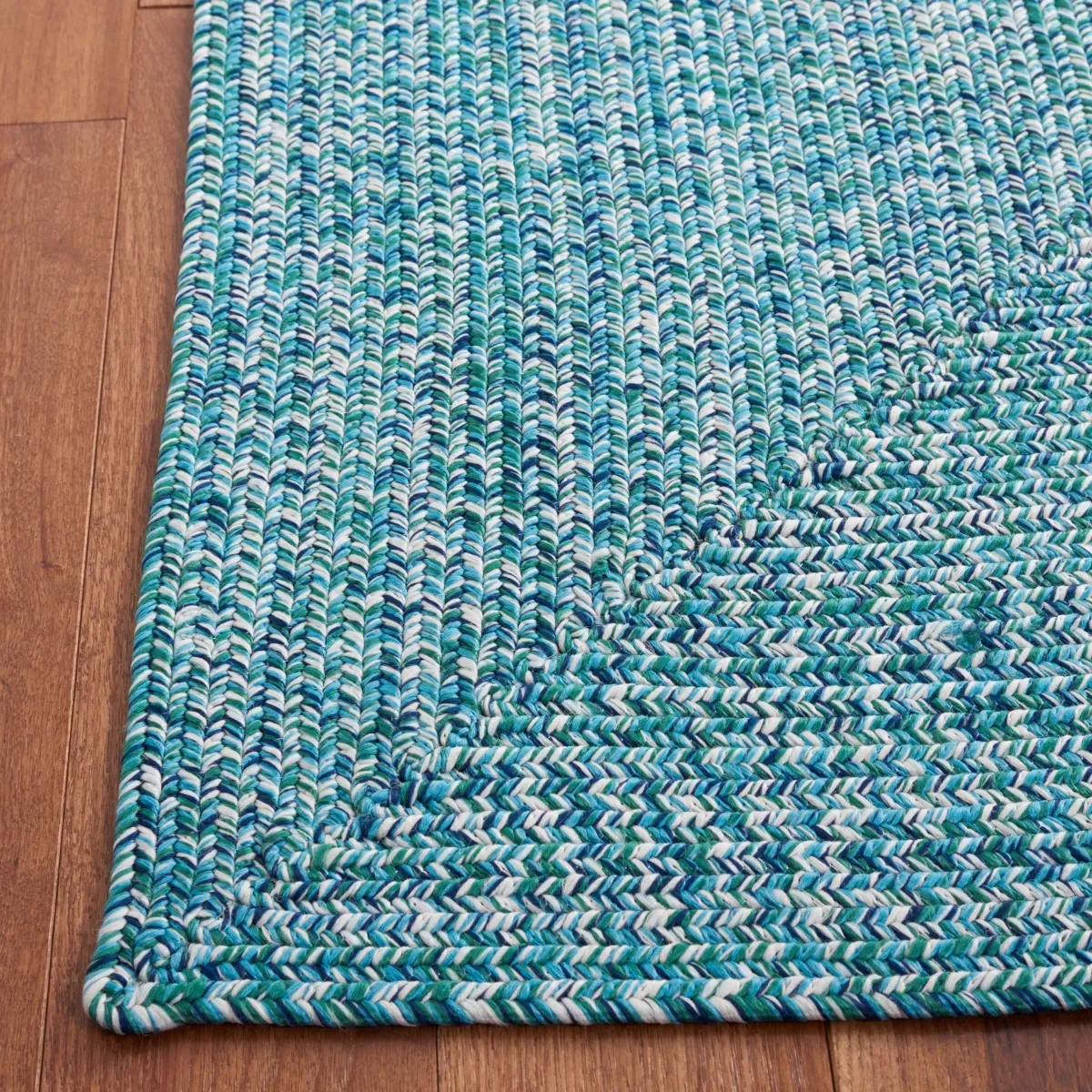 BRAIDED 201 TEAL  4' x 4' Square Square Rug