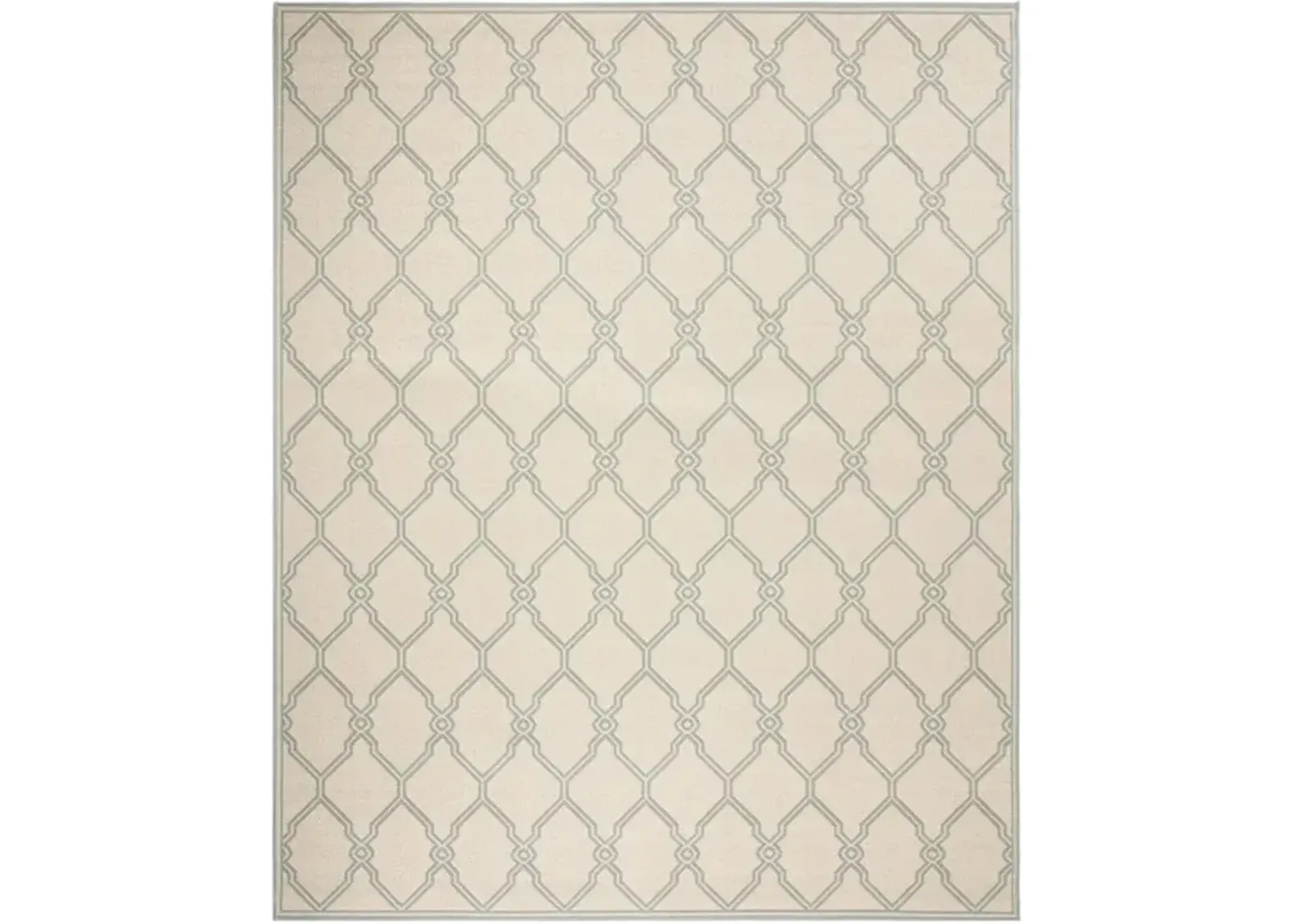 LINDEN 124 Collection LND124L-9 Cream / Aqua 9' X 12'