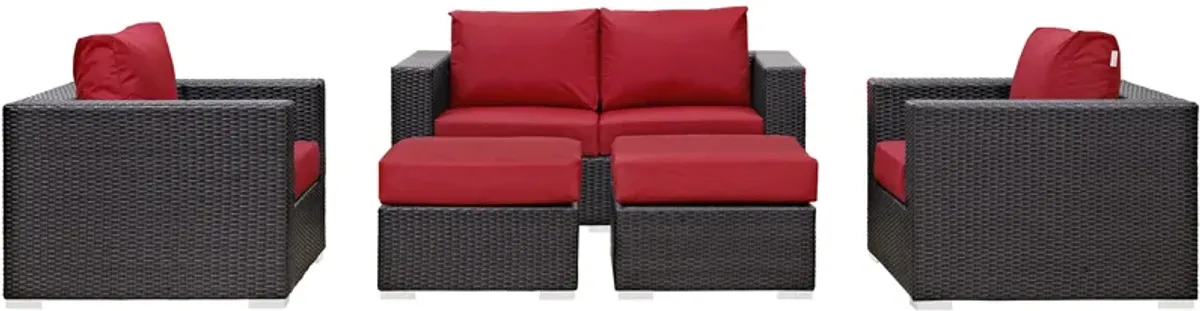 Convene 5 Piece Outdoor Patio Sofa Set