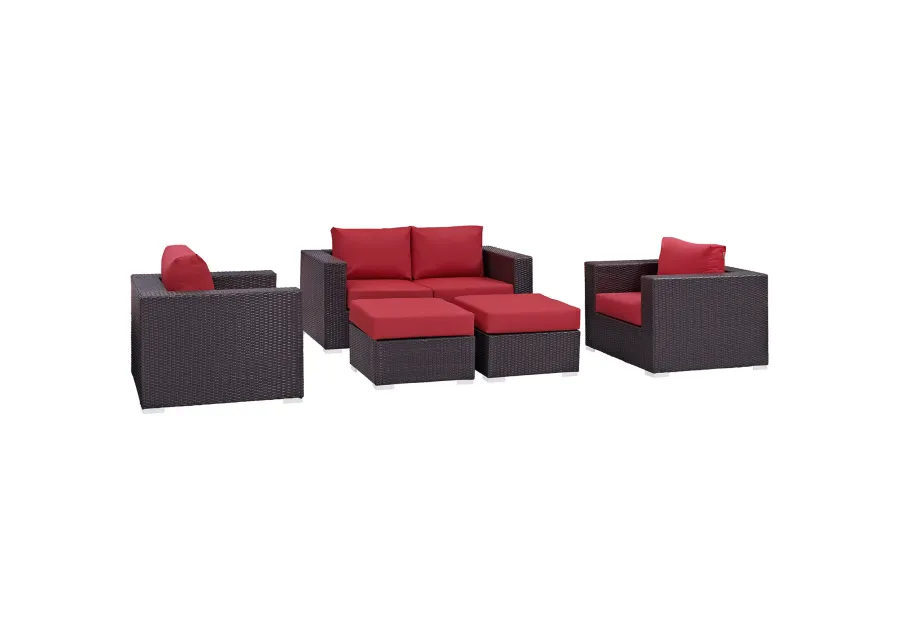 Convene 5 Piece Outdoor Patio Sofa Set