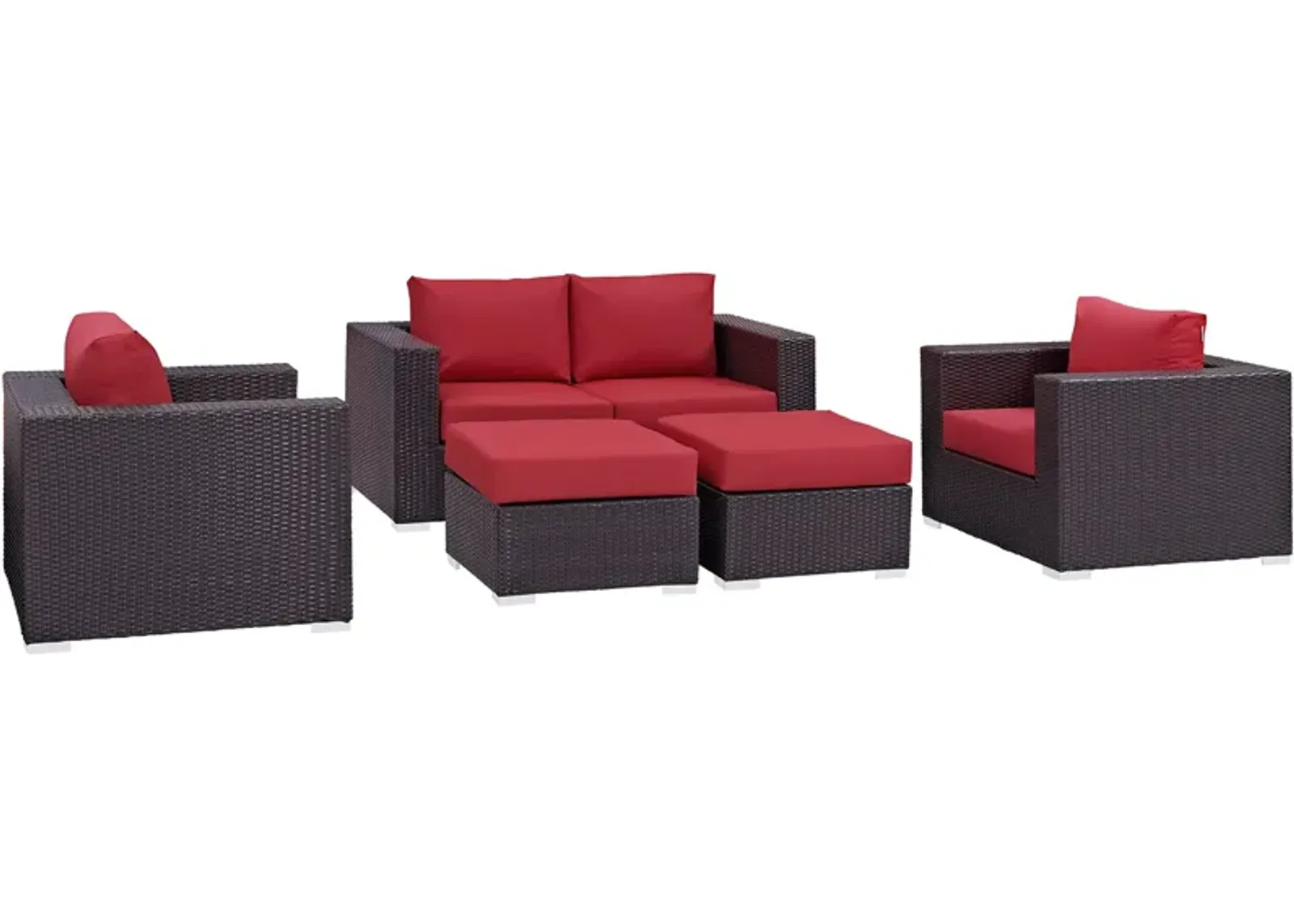 Convene 5 Piece Outdoor Patio Sofa Set