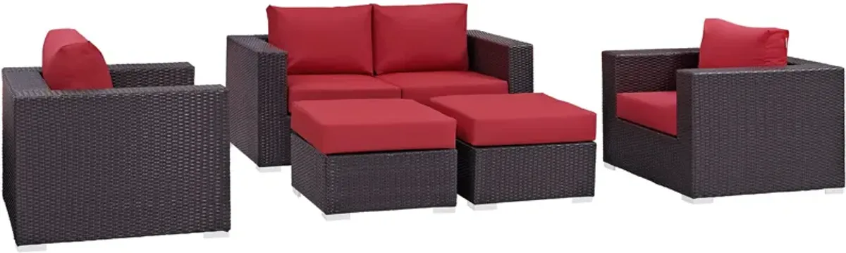 Convene 5 Piece Outdoor Patio Sofa Set