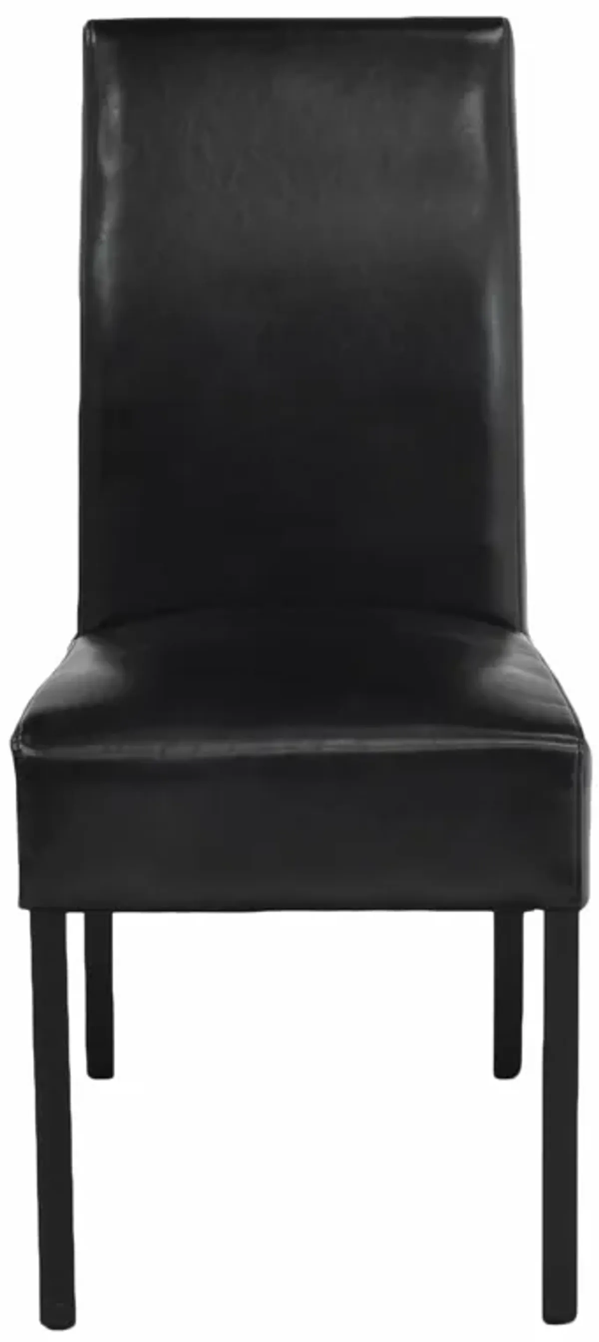 Valencia Leather Dining Side Chair, Black (Set of 2)