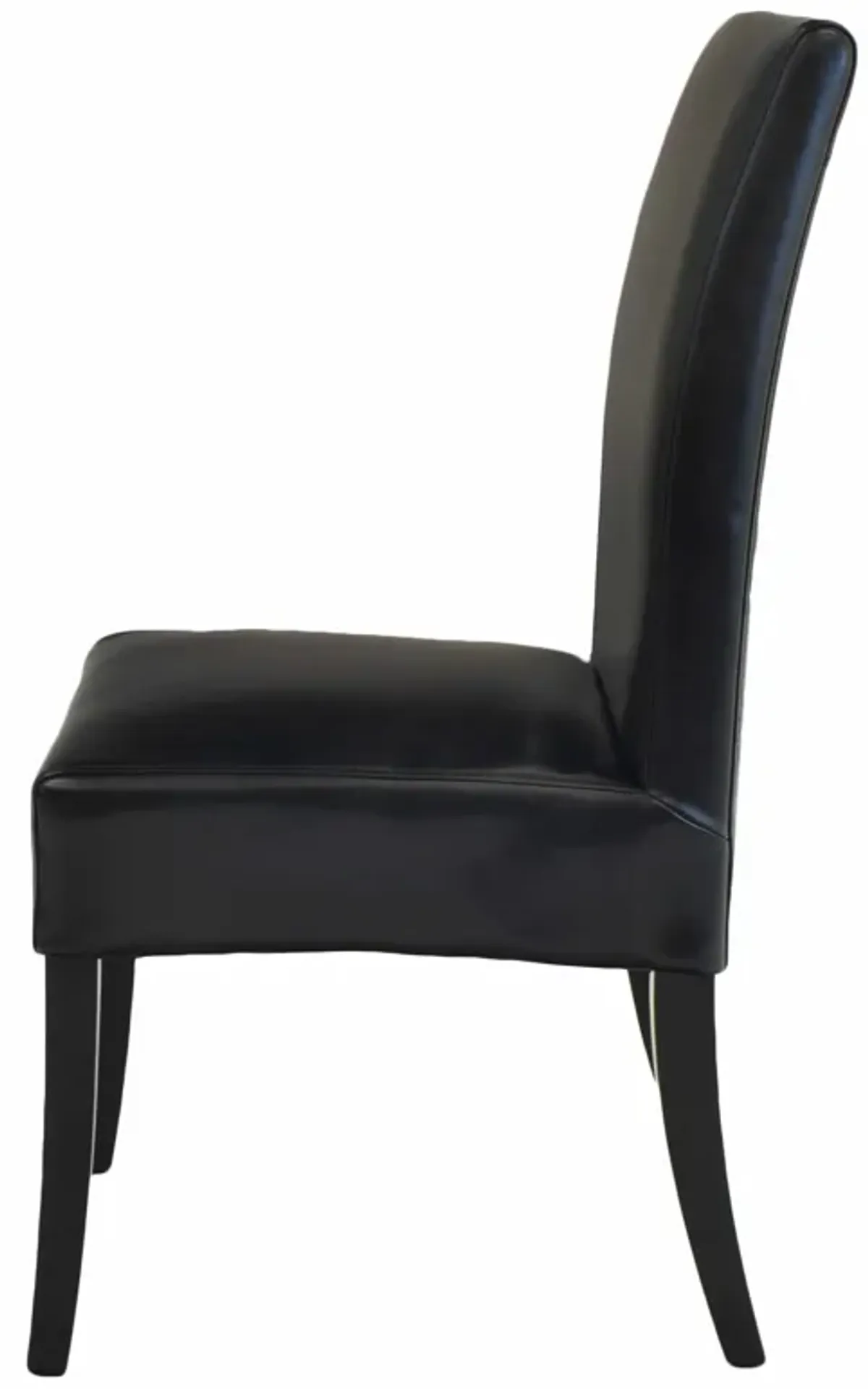 Valencia Leather Dining Side Chair, Black (Set of 2)