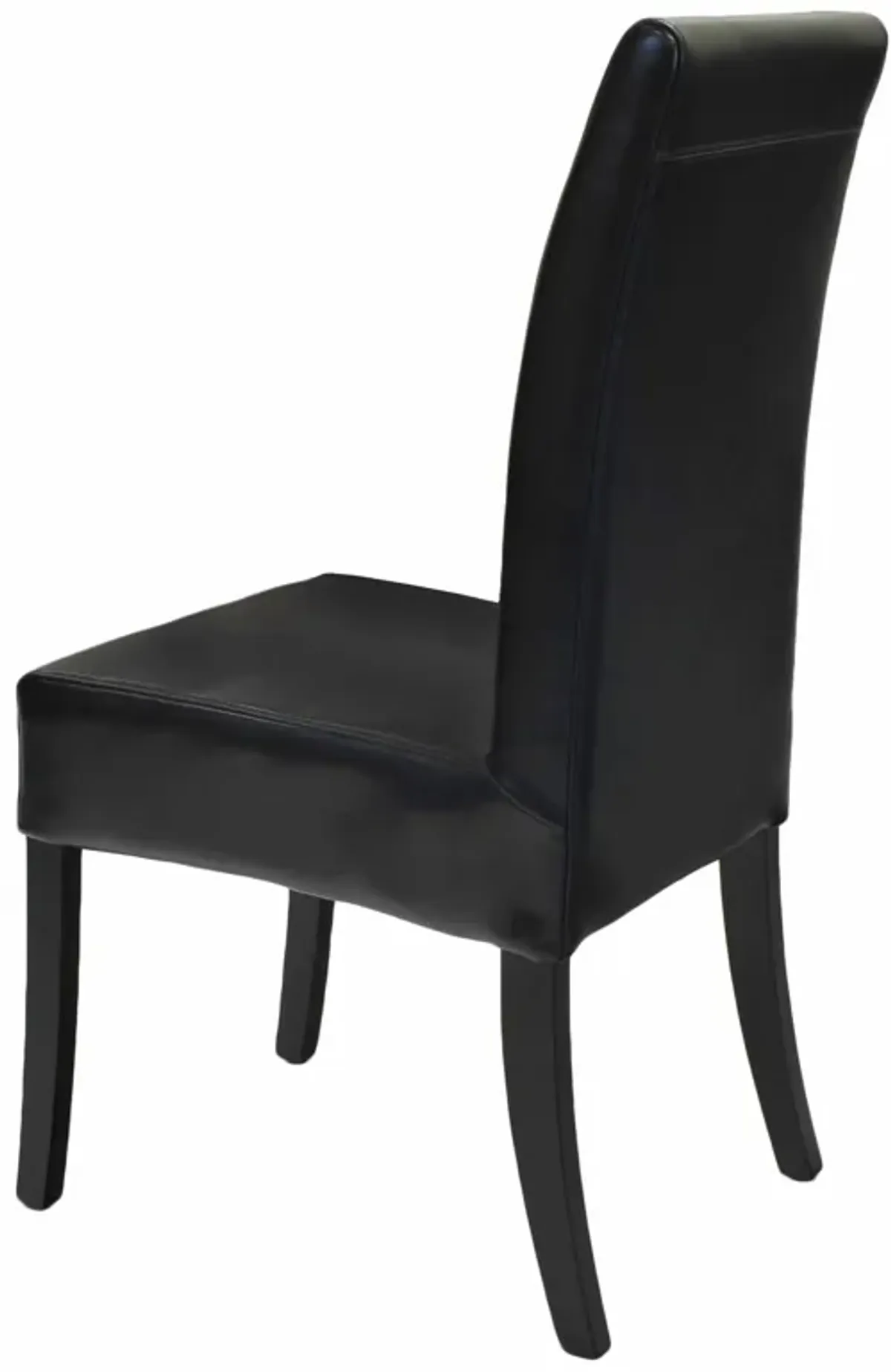 Valencia Leather Dining Side Chair, Black (Set of 2)