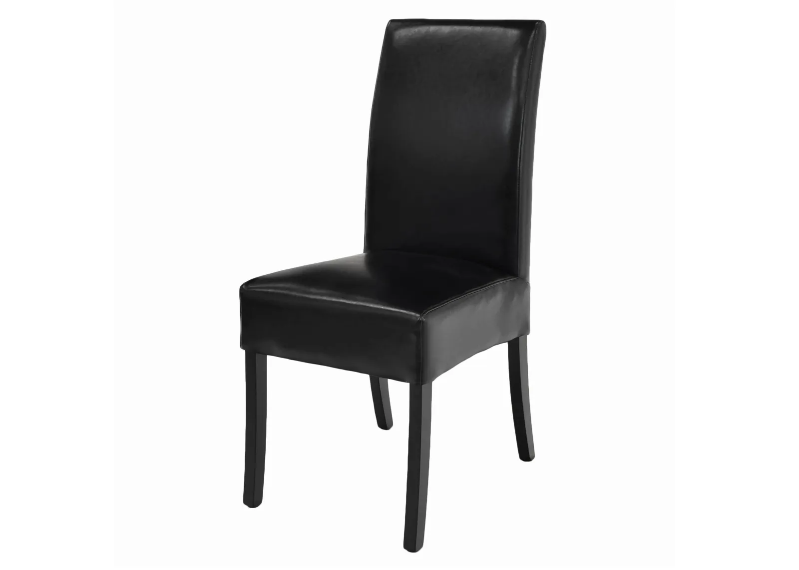 Valencia Leather Dining Side Chair, Black (Set of 2)