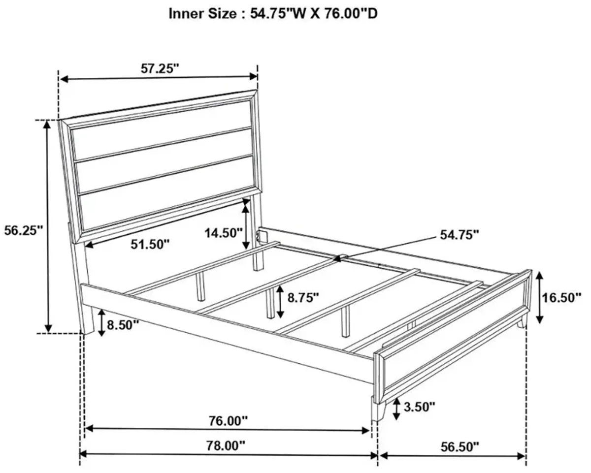 Watson Full Panel Bed Grey Oak