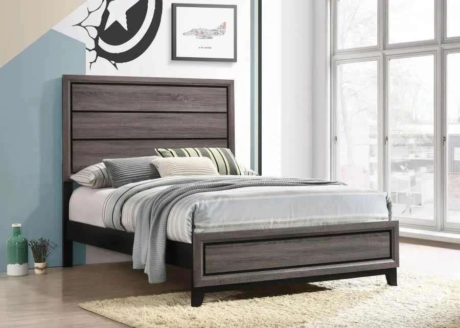 Watson Full Panel Bed Grey Oak