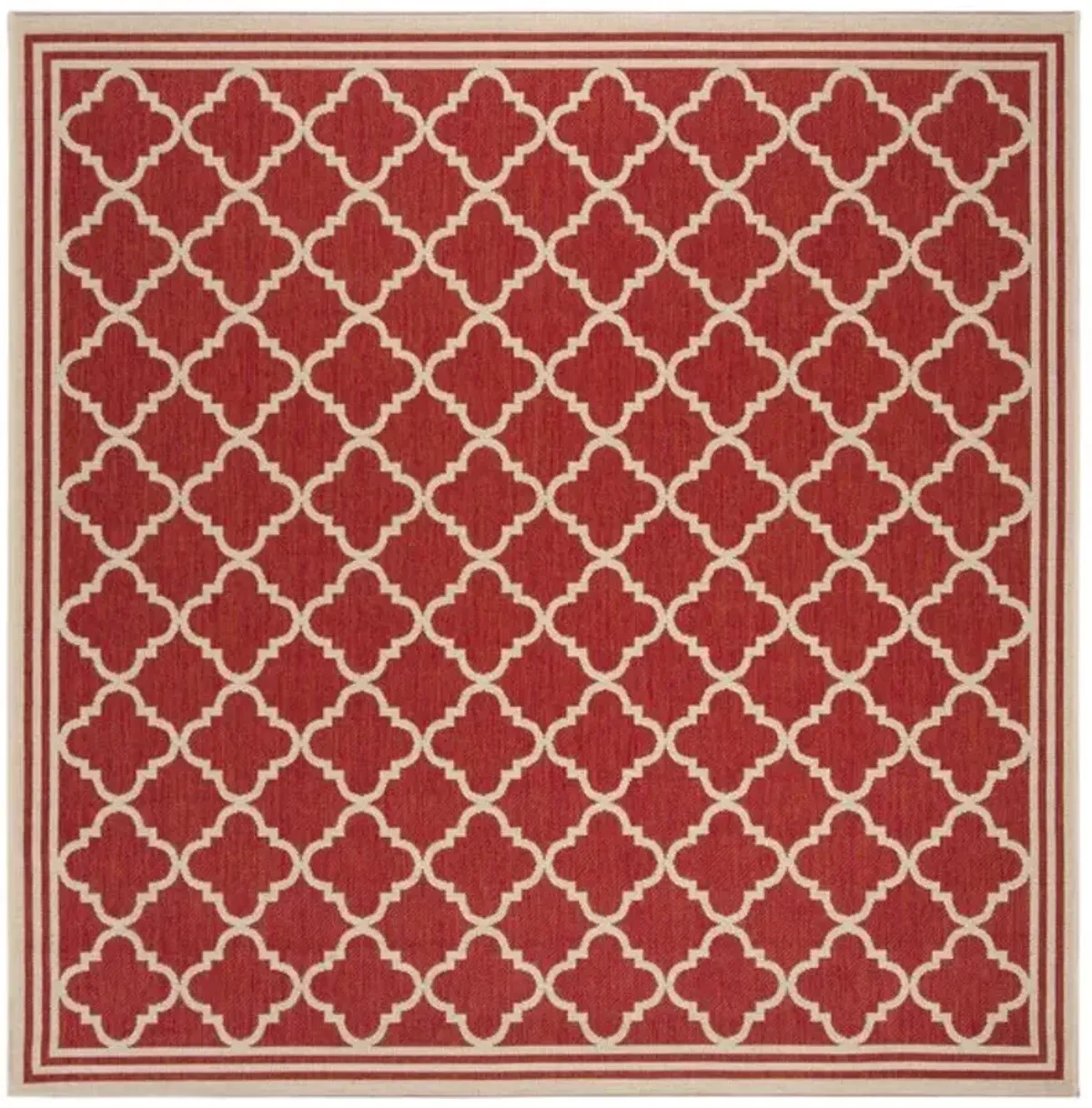 LINDEN 121 Collection LND121Q-6SQ Red / Creme 6'-7" X 6'-7" Square