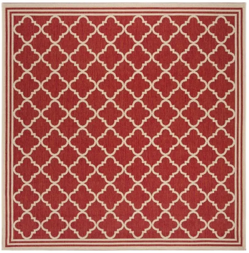 LINDEN 121 Collection LND121Q-6SQ Red / Creme 6'-7" X 6'-7" Square