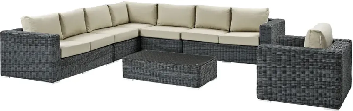 Summon 7 Piece Outdoor Patio Sunbrella® Sectional Set