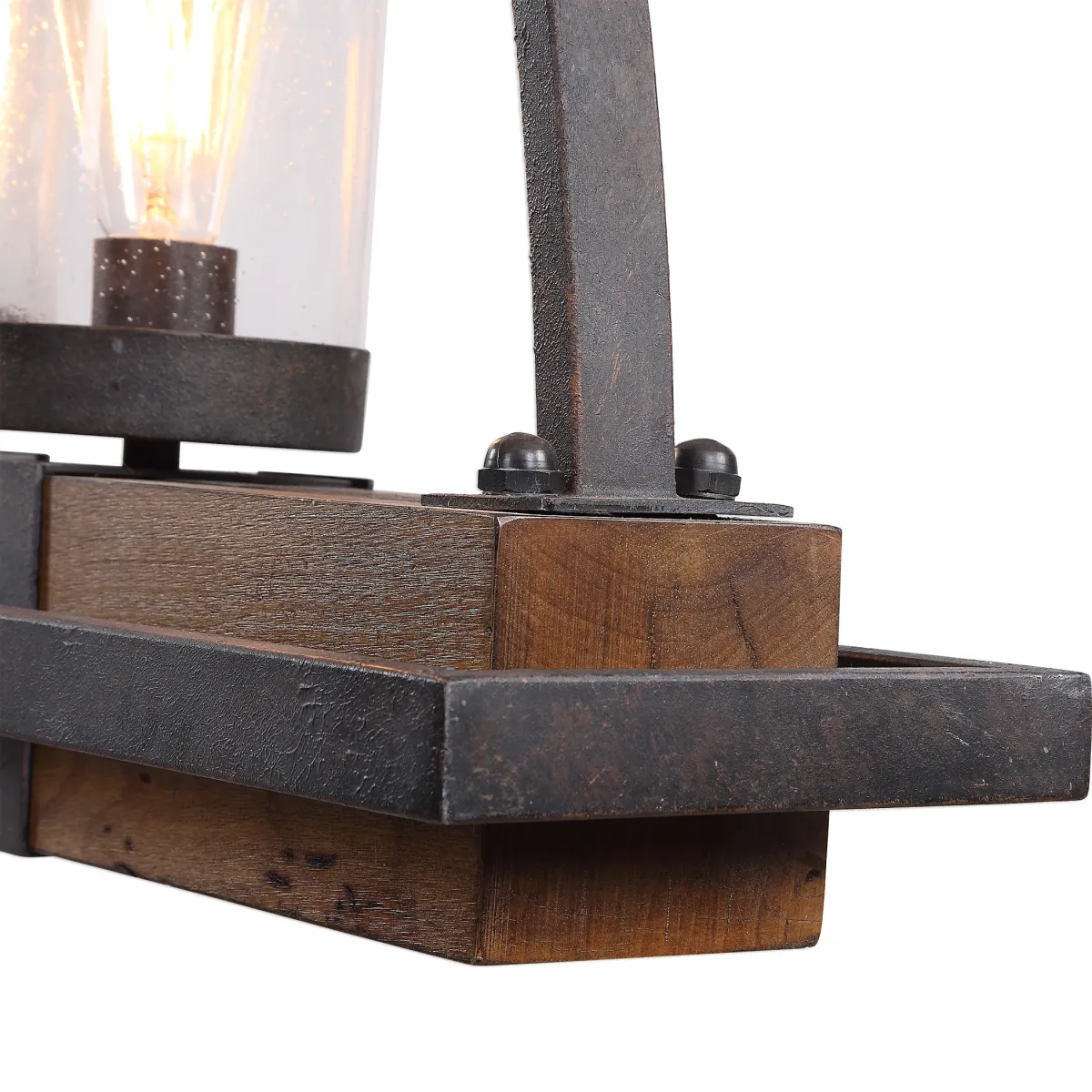 Atwood 5 Light Rustic Linear Chandelier 