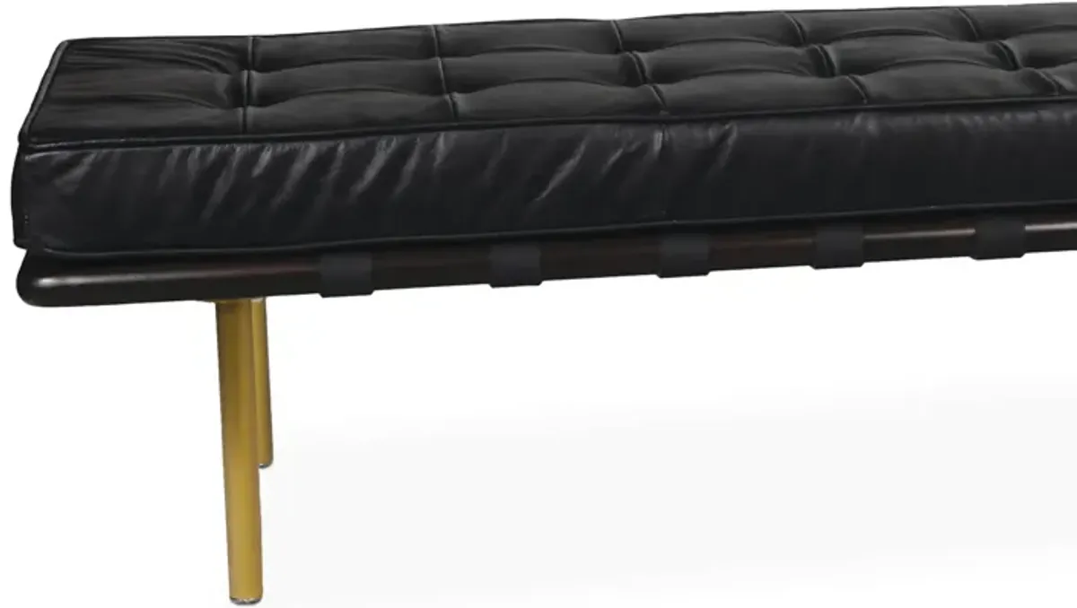 Tufted Gallery Bench (Modern Black)