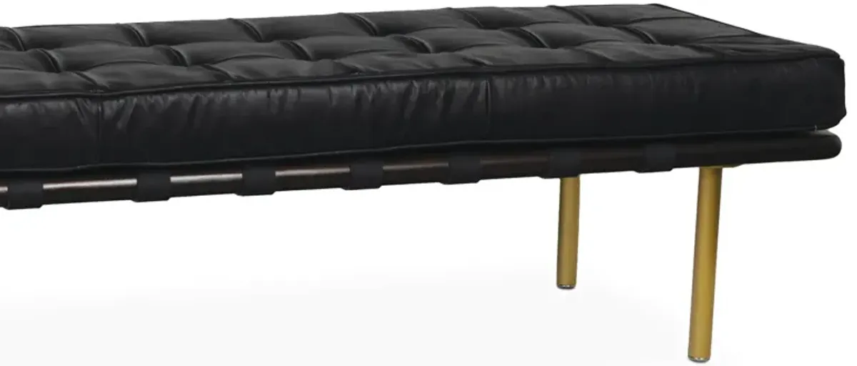 Tufted Gallery Bench (Modern Black)