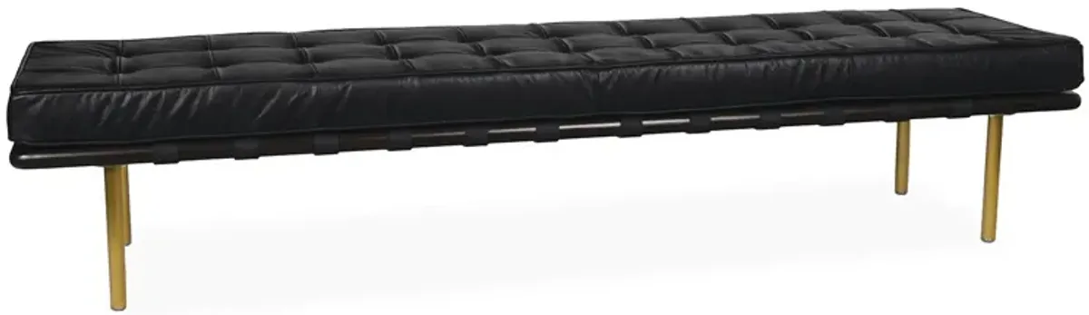 Tufted Gallery Bench (Modern Black)