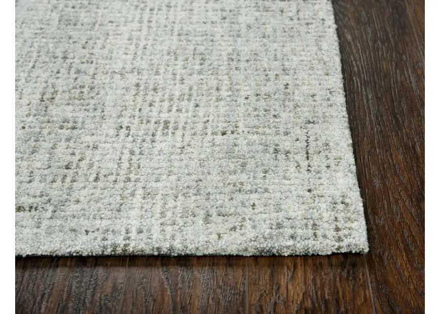 Talbot Light Gray Tweed Wool 10' x 13' Rectangle Rug