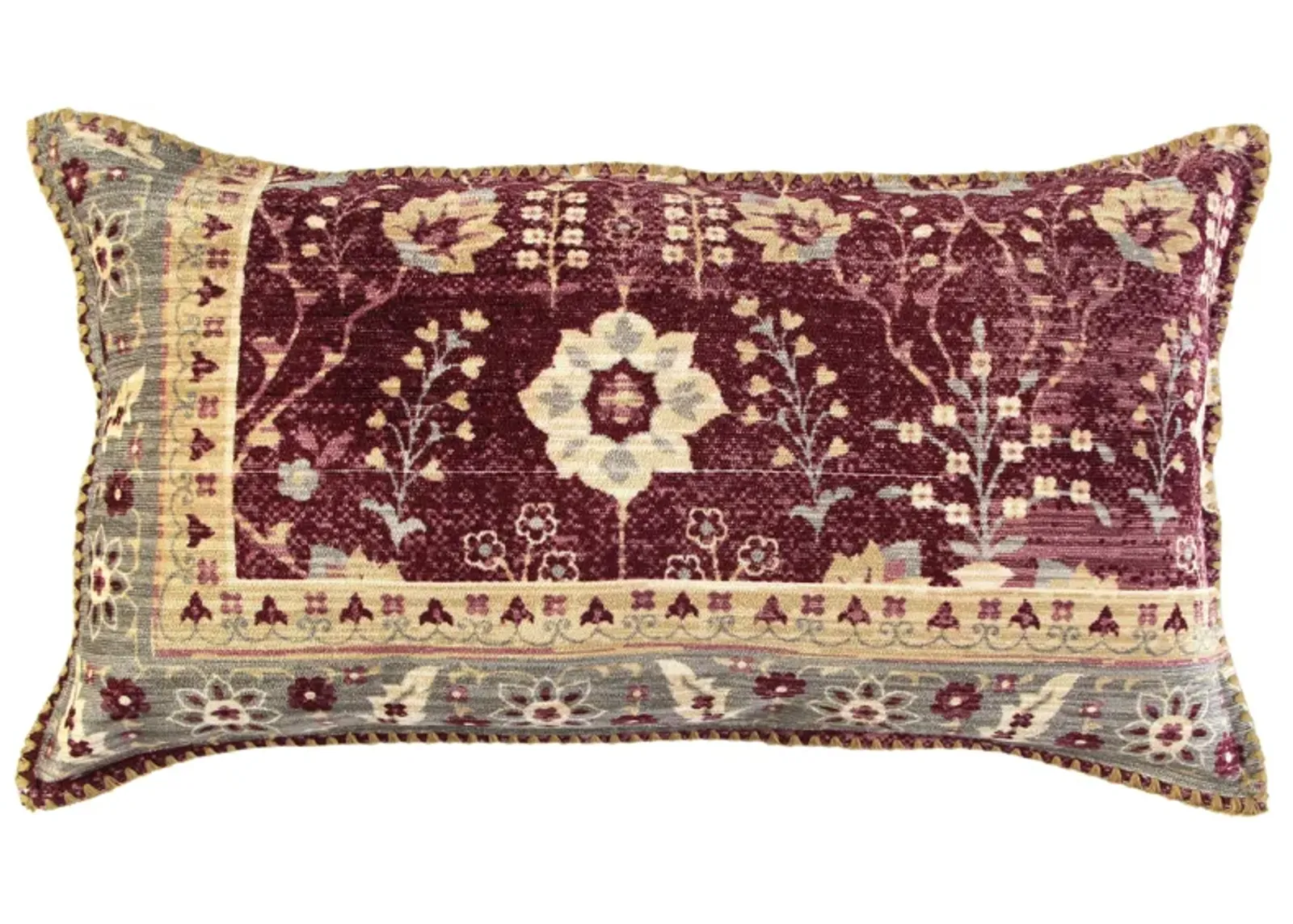 Antique Rug Patterning Wine Pillow