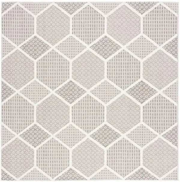 GLOBAL 414 Grey  6'-7' X 6'-7' Square Square Rug