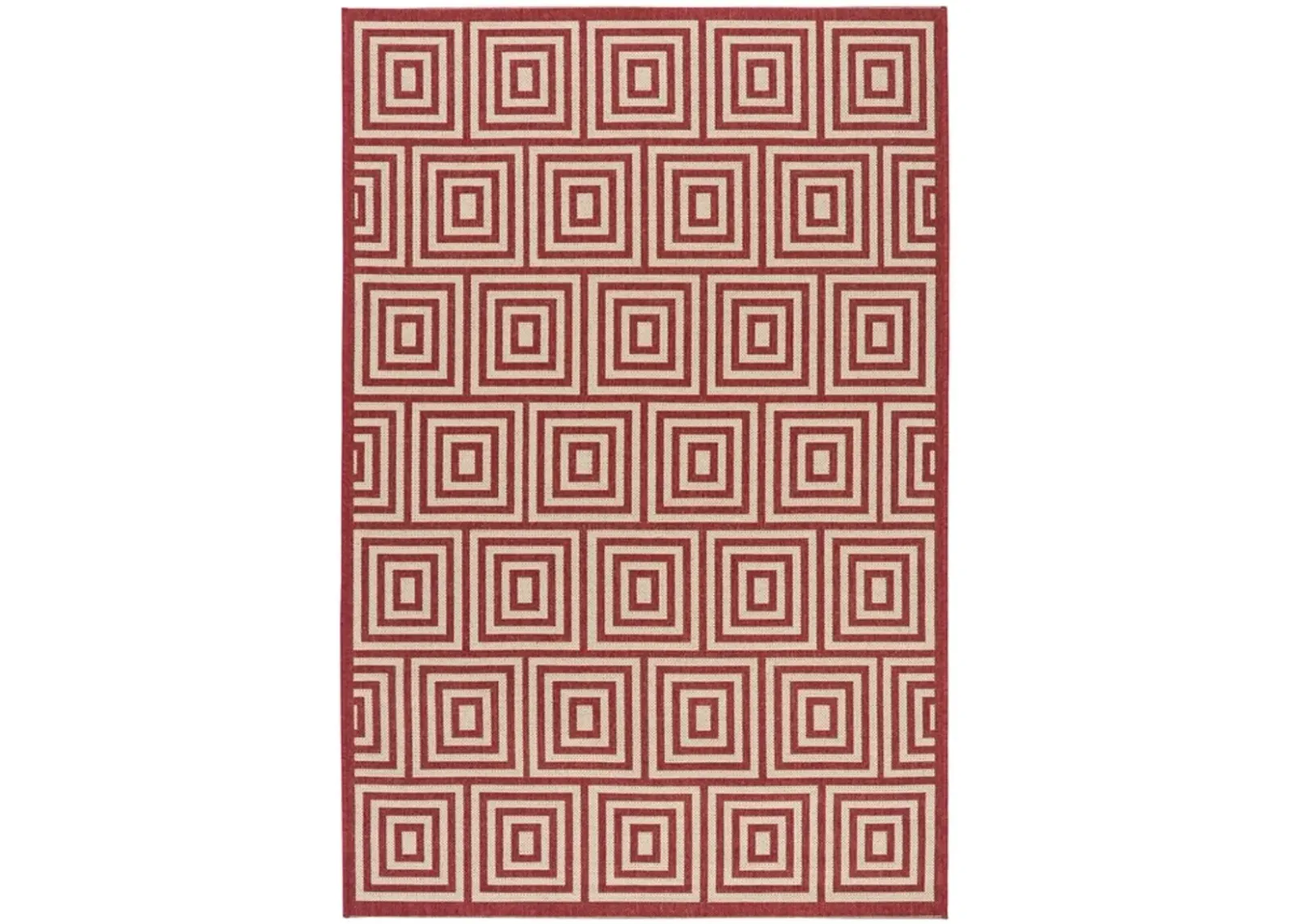 LINDEN 173 Collection LND173Q-4 Red / Creme 4' X 6'