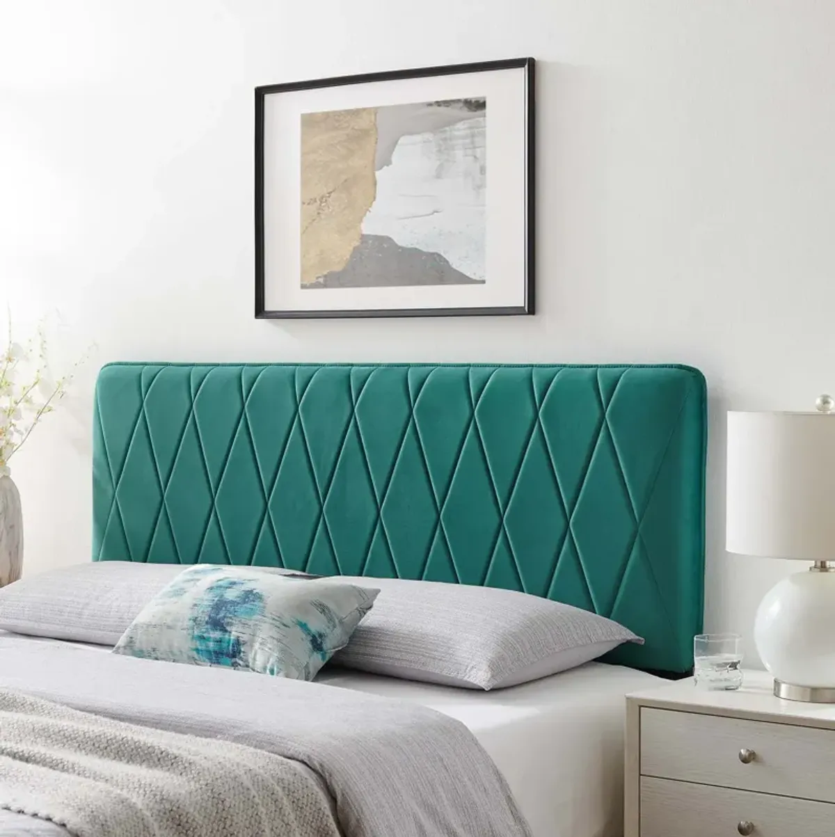 Leila Performance Velvet King/California King Headboard