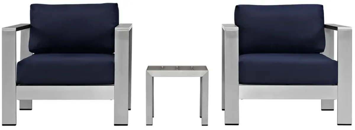 Shore 3 Piece Outdoor Patio Aluminum Set