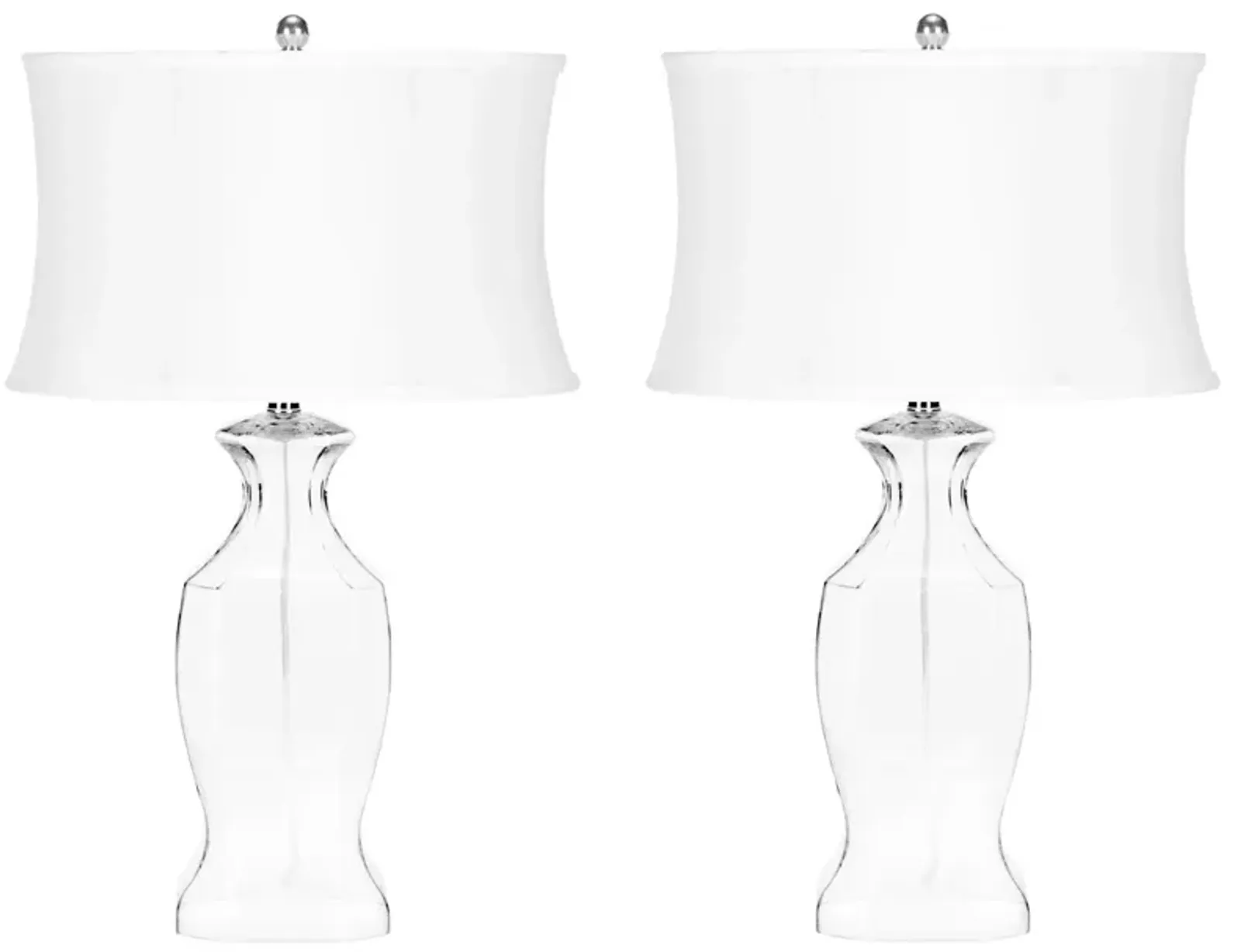 Wendy 28-Inch H Glass Table Lamp - Set of 2