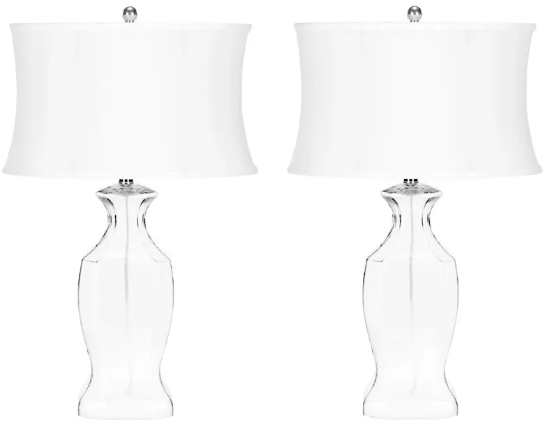 Wendy 28-Inch H Glass Table Lamp - Set of 2