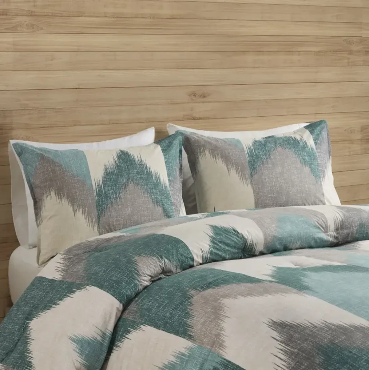 INK+IVY Alpine Aqua 3 Piece Comforter Mini Set